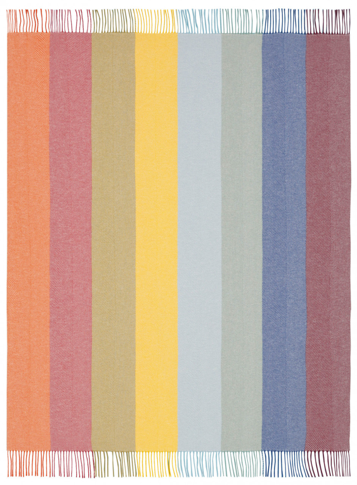 Biederlack Wollplaid 'Colour Lines' 130 x 170 cm Bunt